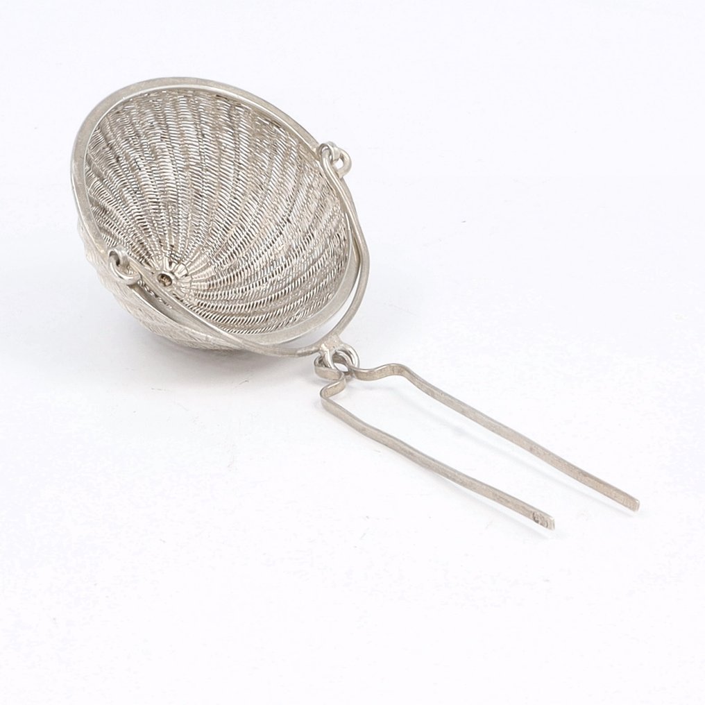 NO RP - Barent van Nooy (Haarlem ca. 1750-1760) - Tuitzeefje - Σουρωτήρι τσαγιού - .934 silver #1.0