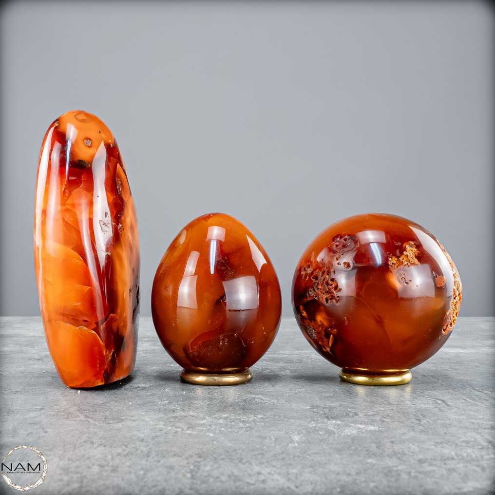 Πάθος και φωτιά Μοναδικό σετ από Carneol γεμάτο ζωτική ενέργεια.- 902.76 g - (3) #2.1