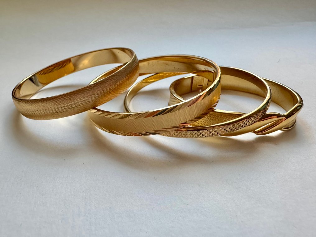 Monet - 鍍金, 22千 - 手鐲 - 1960s Birkin style #2.1