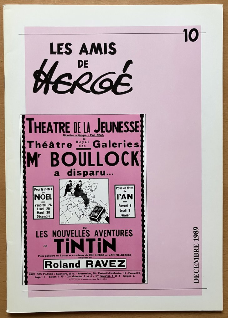Tintin - Revue "Les Amis de Hergé" No° 10, 11, 12, 13, 14 - 5 Album - First edition - 1989/1991 #3.2
