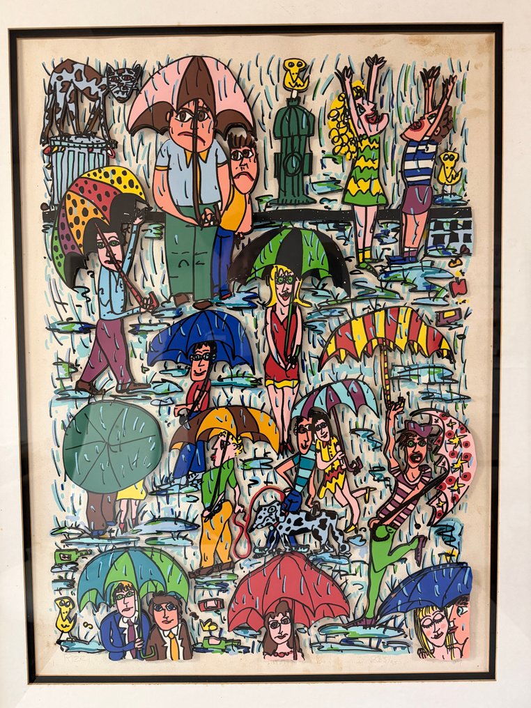 James Rizzi (1950-2011) - Rain・3D silkscreen #1.0