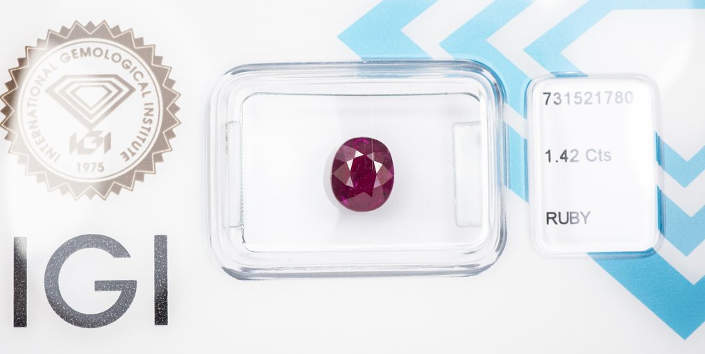 没有保留价 红宝石  - 1.42 ct - 国际宝石研究院（IGI） - 深紫红色 #3.2