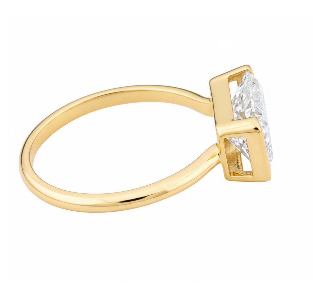 Δαχτυλίδι - 14 καράτια Κίτρινο χρυσό - 2.97ct. tw. Διαμάντι (Εργαστηριακής καλλιέργειας) #4.3