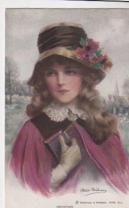 Γαλλία - Γυναίκες (γυναίκες στη δουλειά, στον στρατό, ντυμένες σαν άνδρες, στην ποινική αποικία, ...) - Νεαρές λαμπερές γυναίκες με καπέλα. - Καρτ-ποστάλ (60) - 1900-1930 #2.1