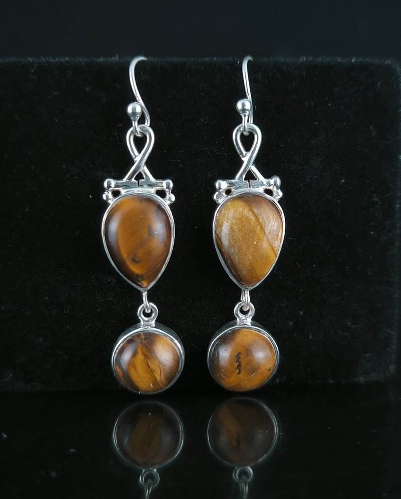 Sølv - Øredobber - Ojo de Tigre høyverdig sølv #1.0