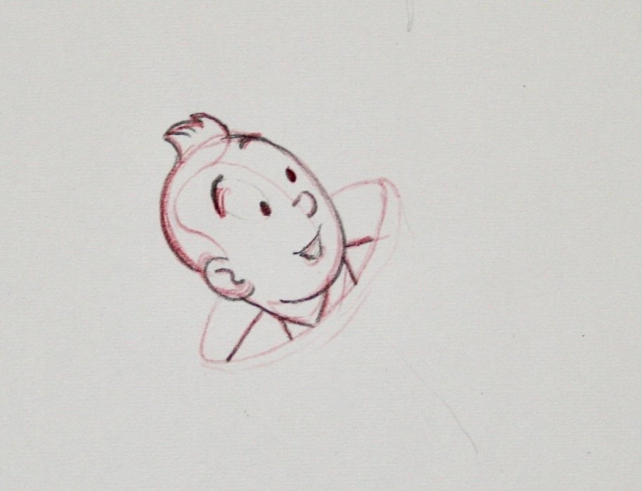 Destination Moon " Tintin - Belvision Studios - 7 x Original Animation Production Drawing - Belvision Studio´s - 1957 #1.0