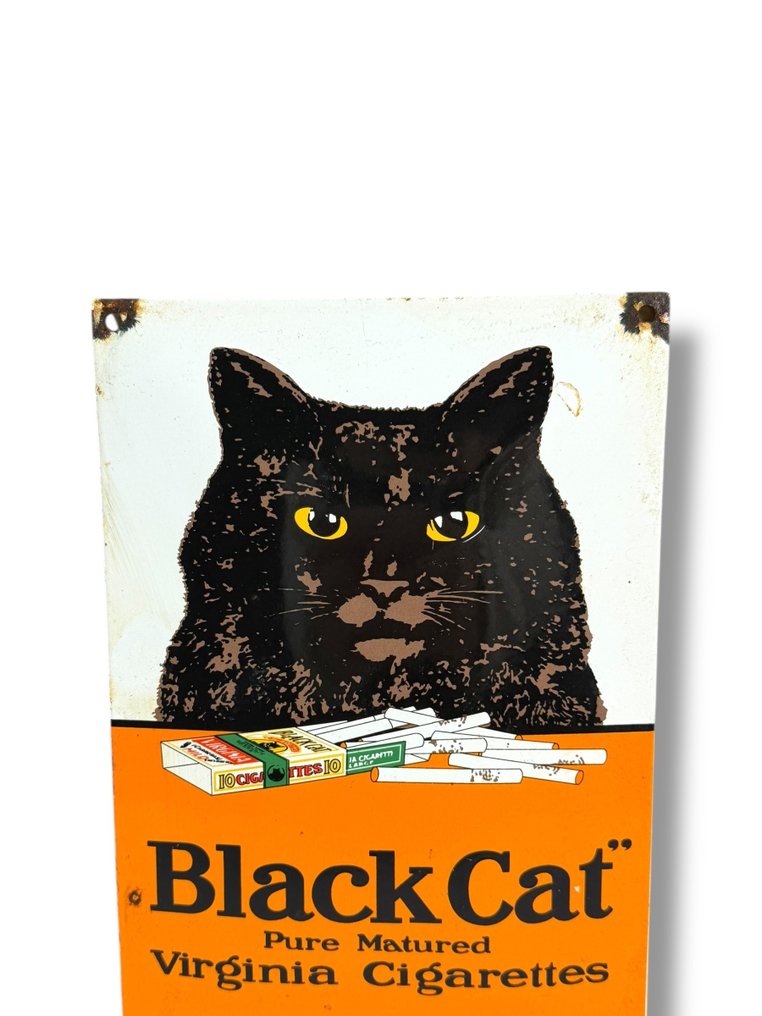 Cigarettes Black Cat - Enamel plate - Enamel #1.0