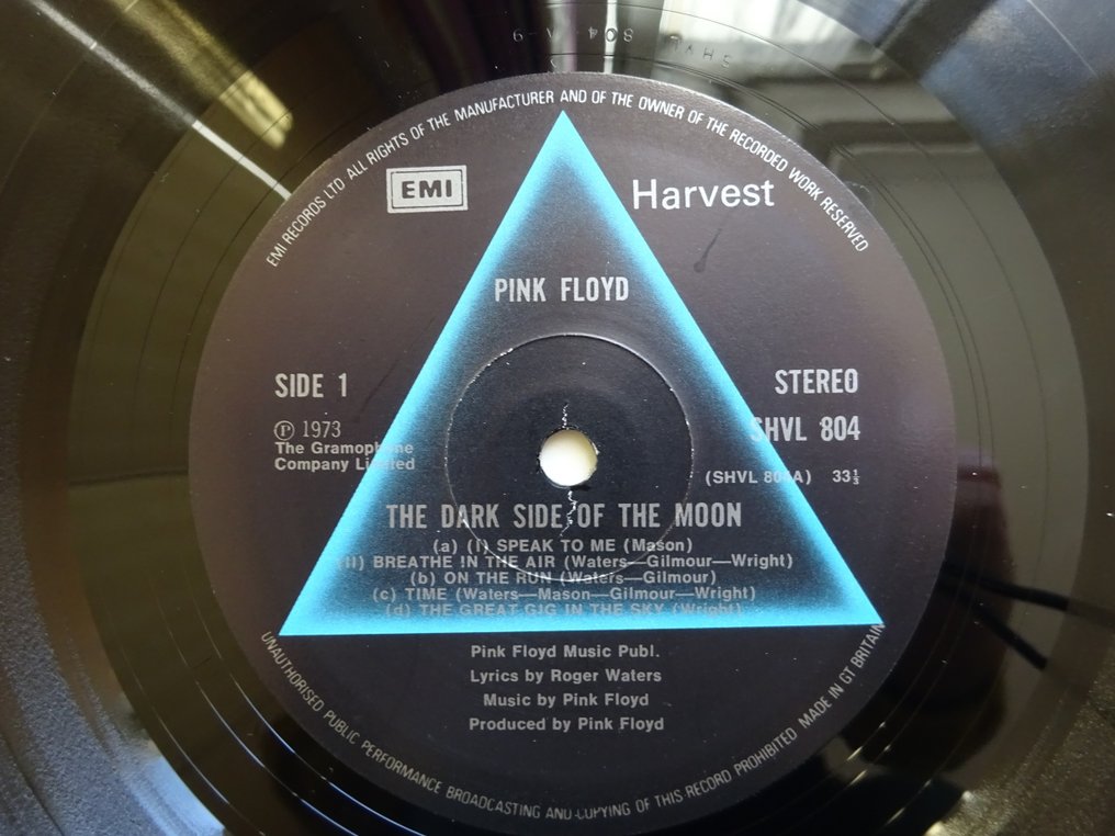 Pink Floyd - The Dark Side Of The Moon, UK Second Pressing. SHVL 804 - LP - 1973 #1.0