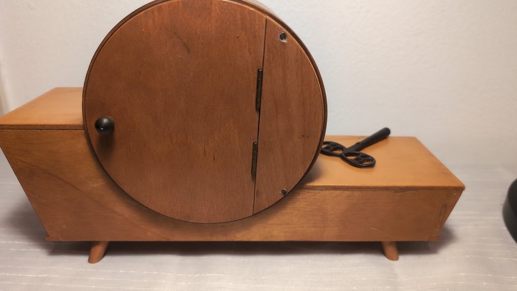 Ceas - Lemn, Alamă - 1940-1950 - Juba Pendule asimetric #4.3