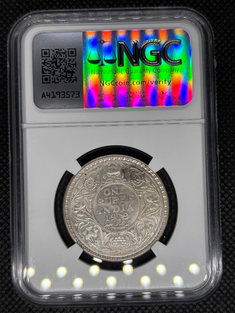 British India. George V. 1 Rupee 1919 MS61 (No reserve price) #2.1