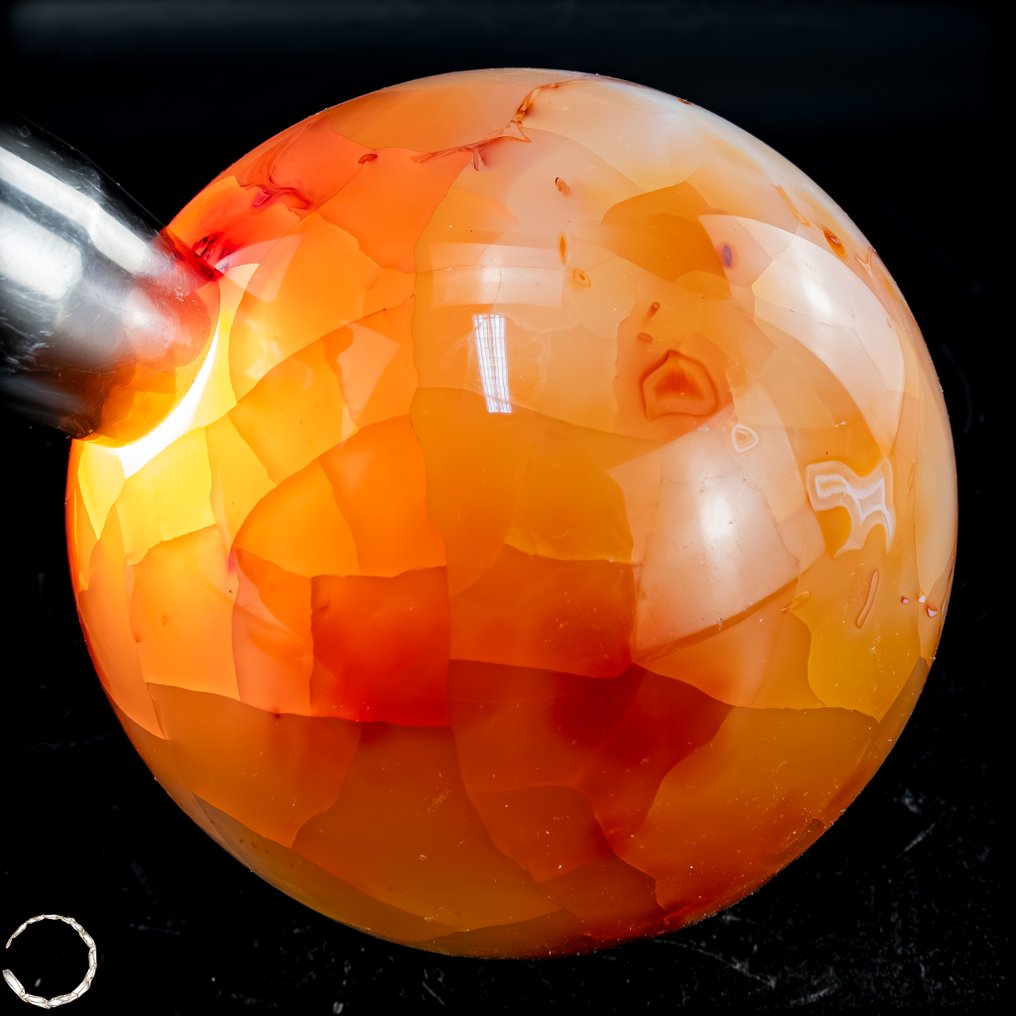 Η καρδιά της φωτιάς: Carneol Kugel ως φυσικό έργο τέχνης- 883.19 g #4.3