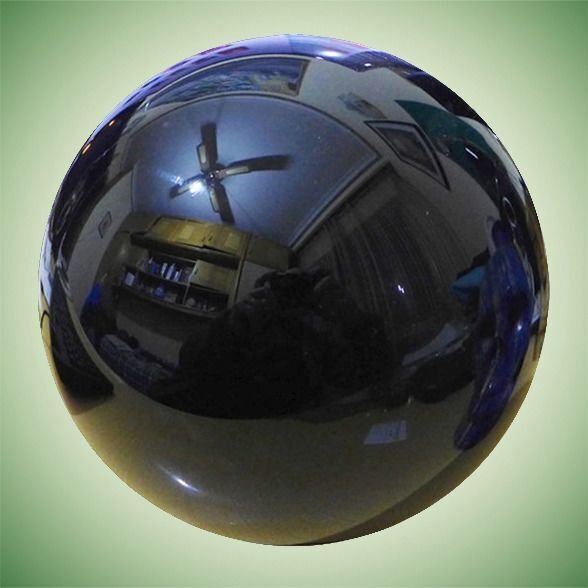 Sort obsidiankugle Poleret - Højde: 95 mm - Bredde: 95 mm- 1240 g - (1) #3.2