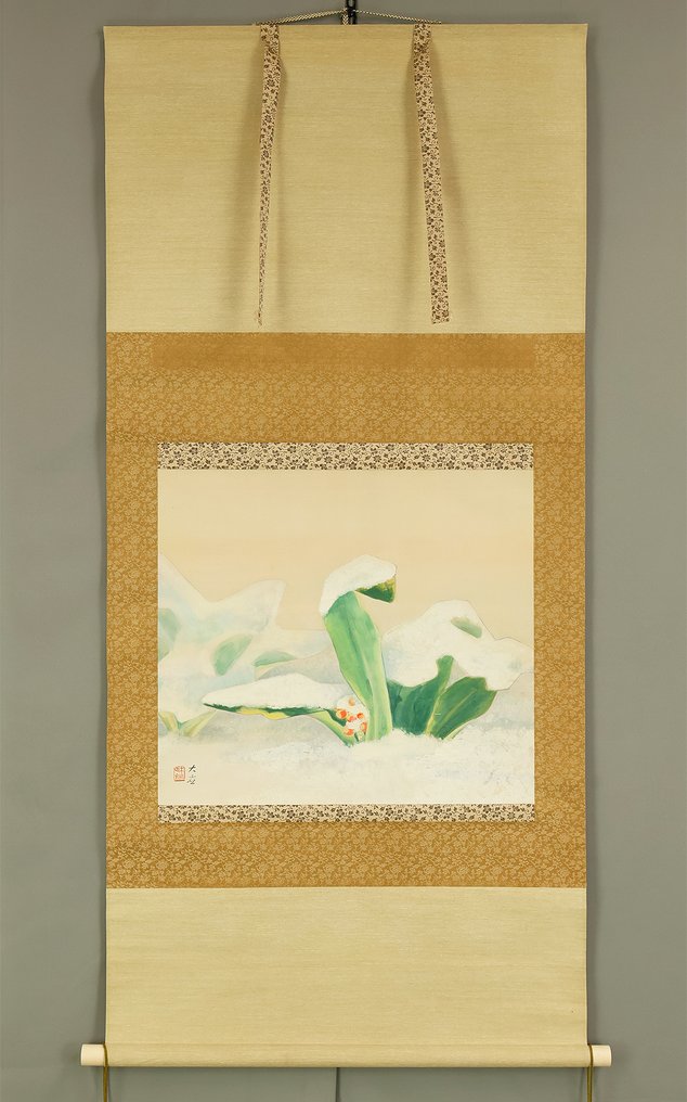 Omoto Nippon Lily in Snow - with signature 'Taikyo' 大虚 - Ιαπωνία (χωρίς τιμή ασφαλείας) #1.0