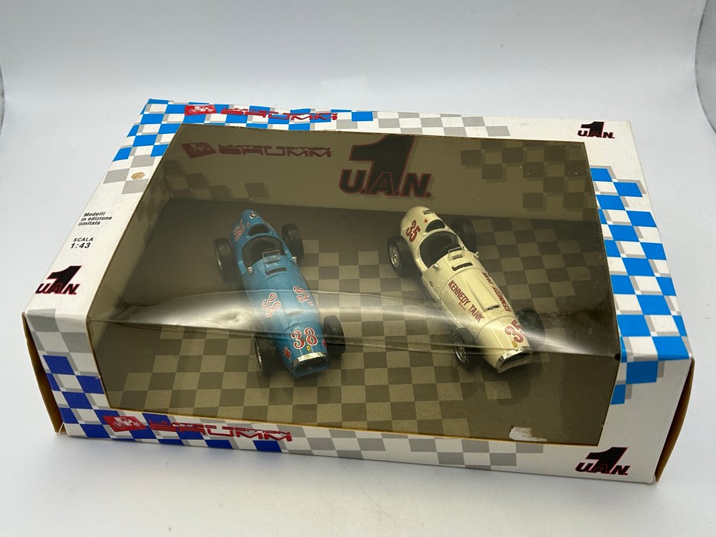 Brumm 1:43 - 模型賽車  (2) - Ferrari 375 Prove Indianapolis 1952- J. Mauro #35 e B.Bole #38 - 限量版，500件中的第1件 #2.1