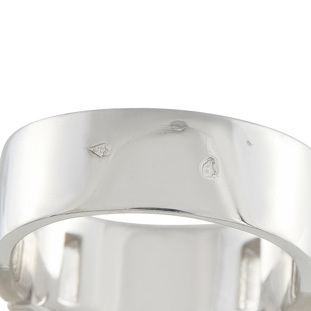 Hermès - Δαχτυλίδι - 18 καράτια Λευκός χρυσός, Δαχτυλίδι HERMES 18K λευκόχρυσο με χαλαζία #4.3