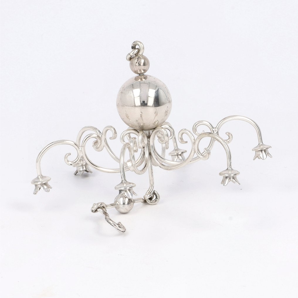 NO RESERVE - H. Hooijkaas 'kroonluchter' - Figura miniatura - .835 prata #3.2