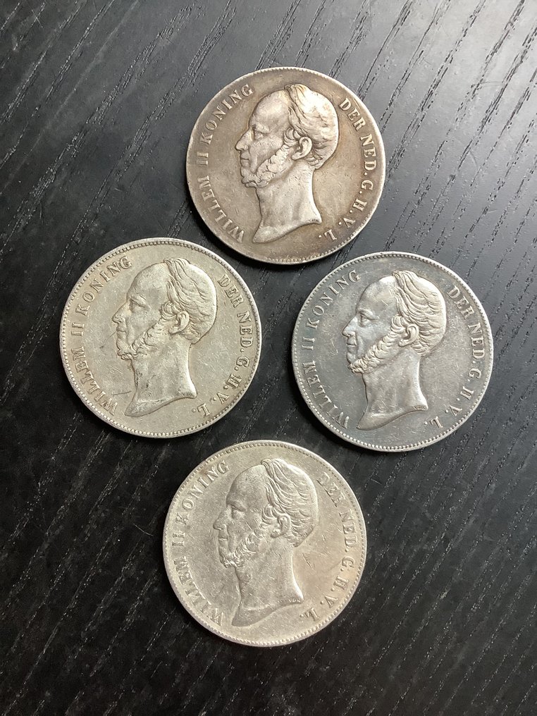 Ολλανδία. Willem II. 2 1/2 Gulden 1846-1849  (χωρίς τιμή ασφαλείας) #1.0