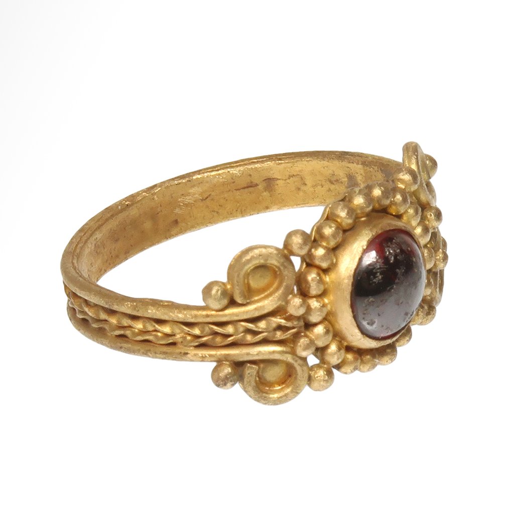 Αντίγραφο της Αρχαίας Ρωμαϊκής Χρυσός, Ανθρακίτης δαχτυλίδι #4.3