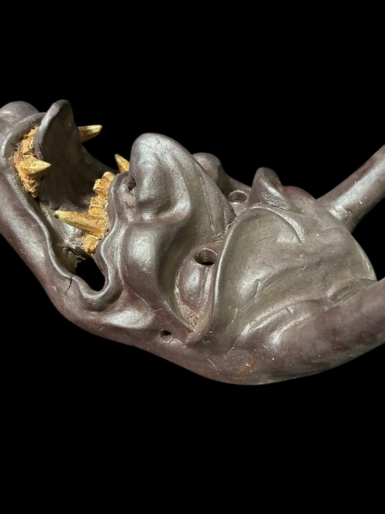 Noh面具 - 陶器 - 非物质文化遗产 石见神乐面具 (沒有保留價) #4.3