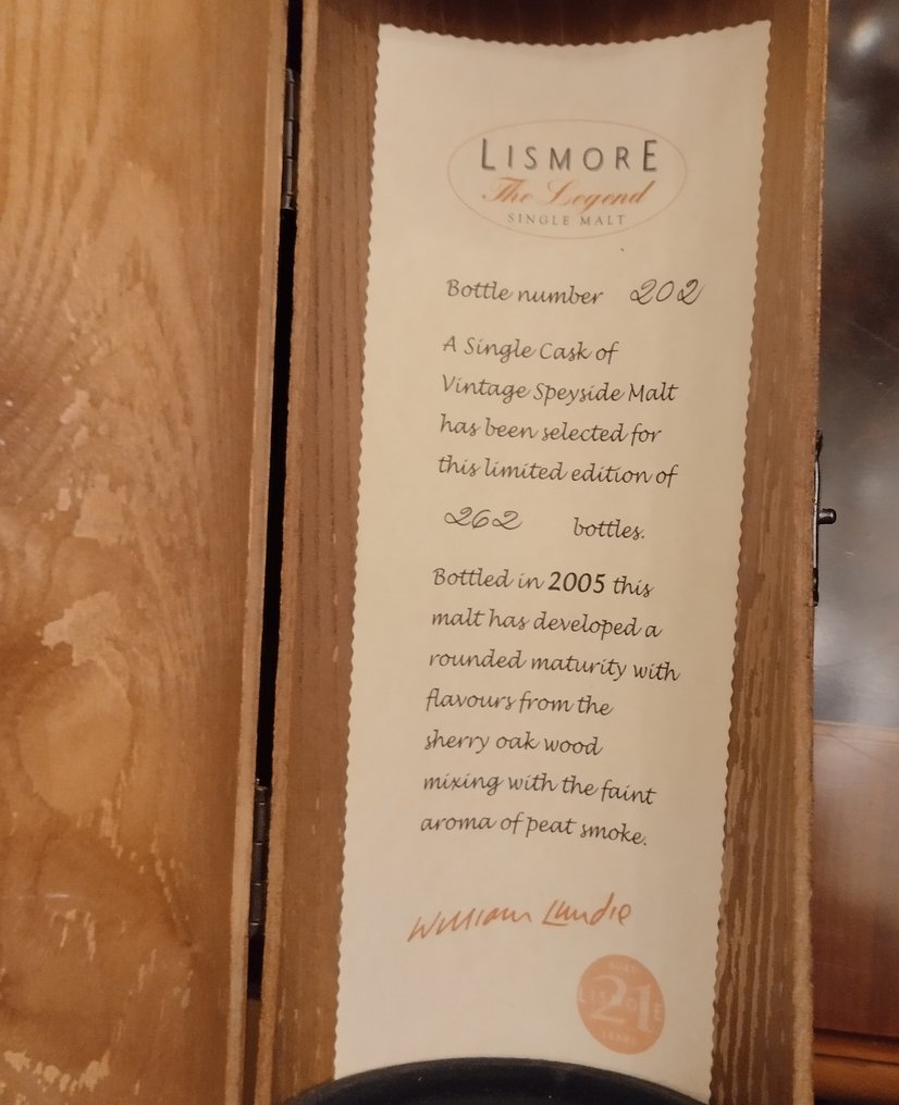 Lismore 21 years old The Legend - Single Malt  - b. 2005  - 70cl #1.0
