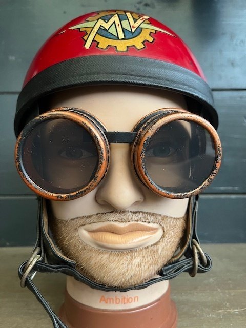 复古的MV AGUSTA头盔带尘罩 - Duralbu Forte - Jet helm #1.0