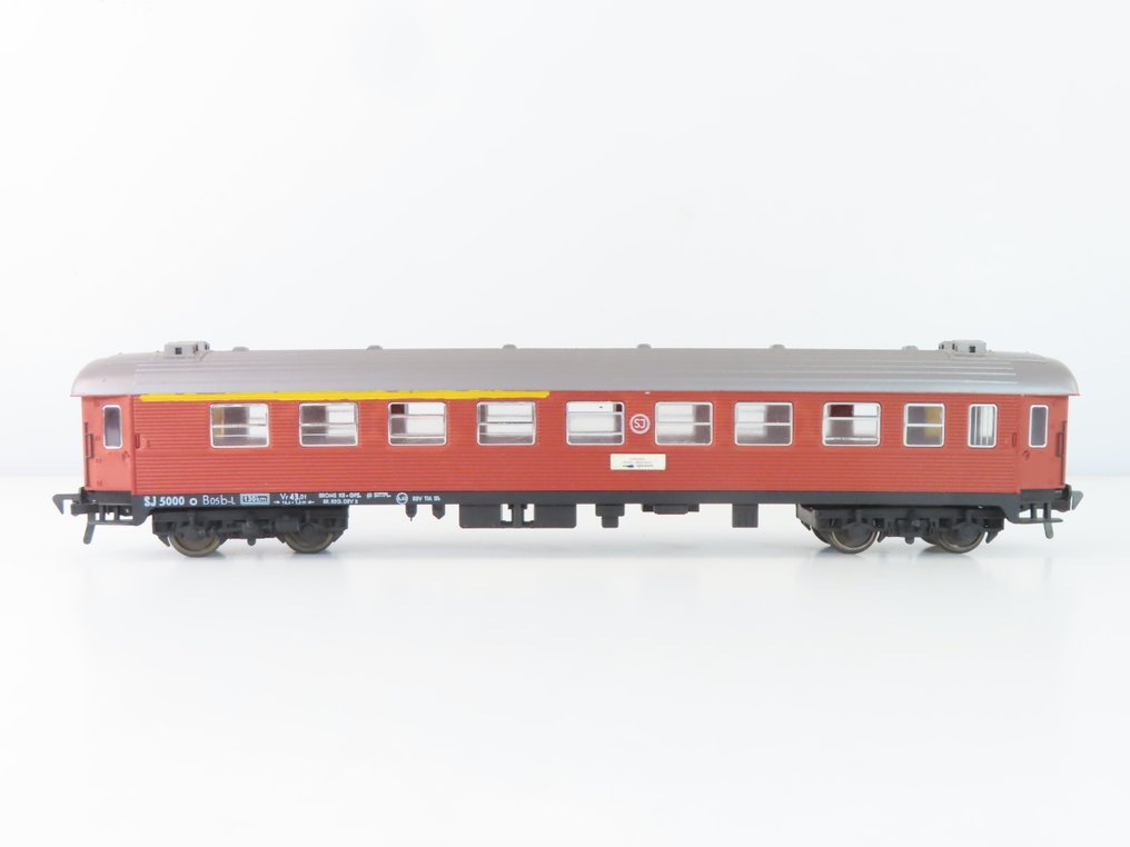 Fleischmann H0 - o.a. 5155 - Pienoisjunaradan matkustajavaunu (3) - 3x 4-istuimellista pikajunavaunua 1. / 2. ja 2. luokassa. - SJ #4.3