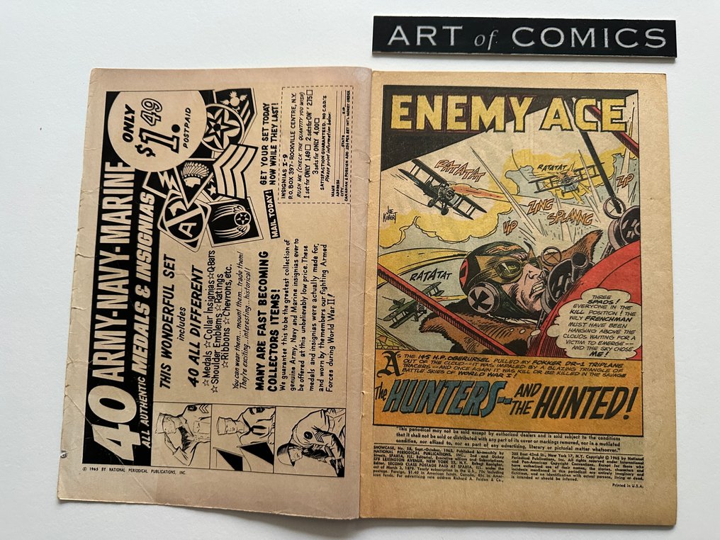 Showcase #58 - Enemy Ace- 2nd and Final Tryout issue - 1 Comic - First edition - 1965 #3.2