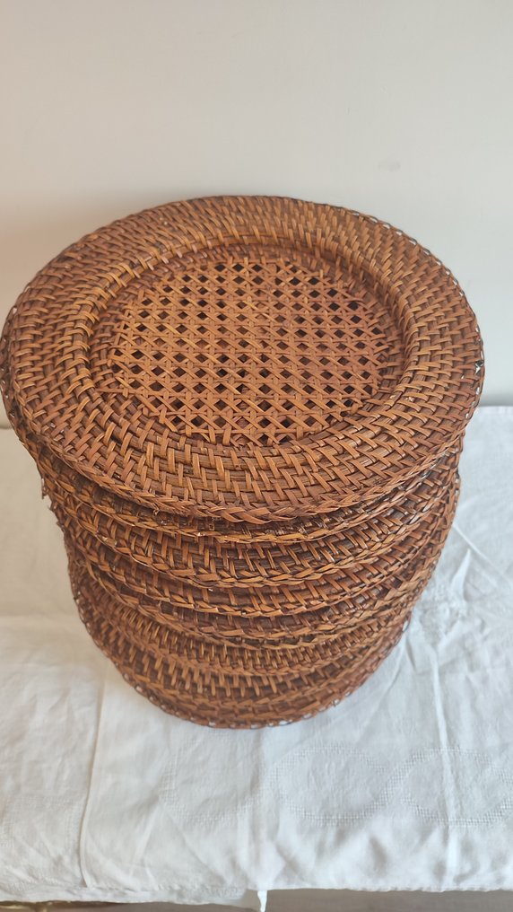Flamant - Charger plate (12) - Rattan, Bamboo, cannage, wicker - Table service #4.3