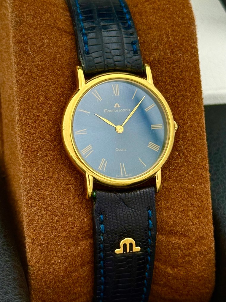 Maurice Lacroix - Sem preço de reserva - 18K GP Roman Numerals Deep Blue Dial Ladies Dress Watch - 56107 - Senhora - 1990-1999 #2.1