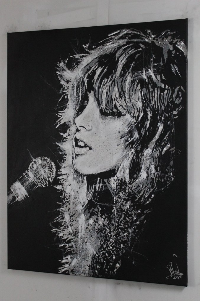 Fleetwood Mac - Stevie Nicks - handpainted and signed - by artist Vincent Mink. - Portrait #2.1