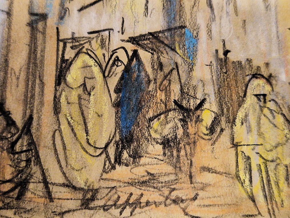 George Owen Wynne Apperley (1884-1960) - "Market day in Tetuan Morocco تطوان " #2.1