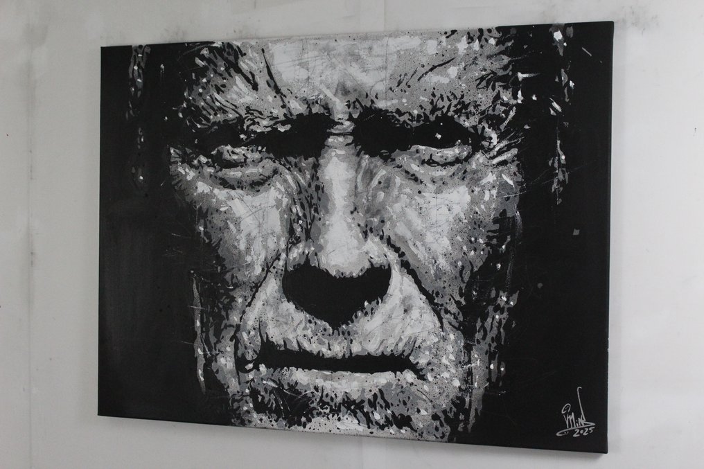 Clint Eastwood - The Good the Bad and the Ugly - Handpainted and signed - by Artist Vincent Mink - Portrait #3.2