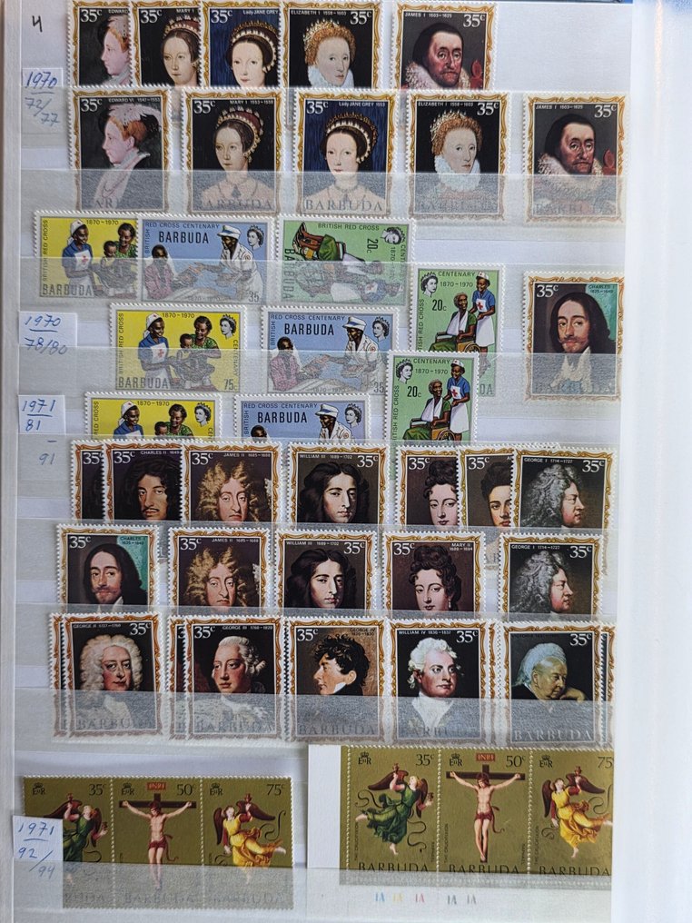 Antigua 1968/1988 - Colecție într-un registru de stoc. #3.2