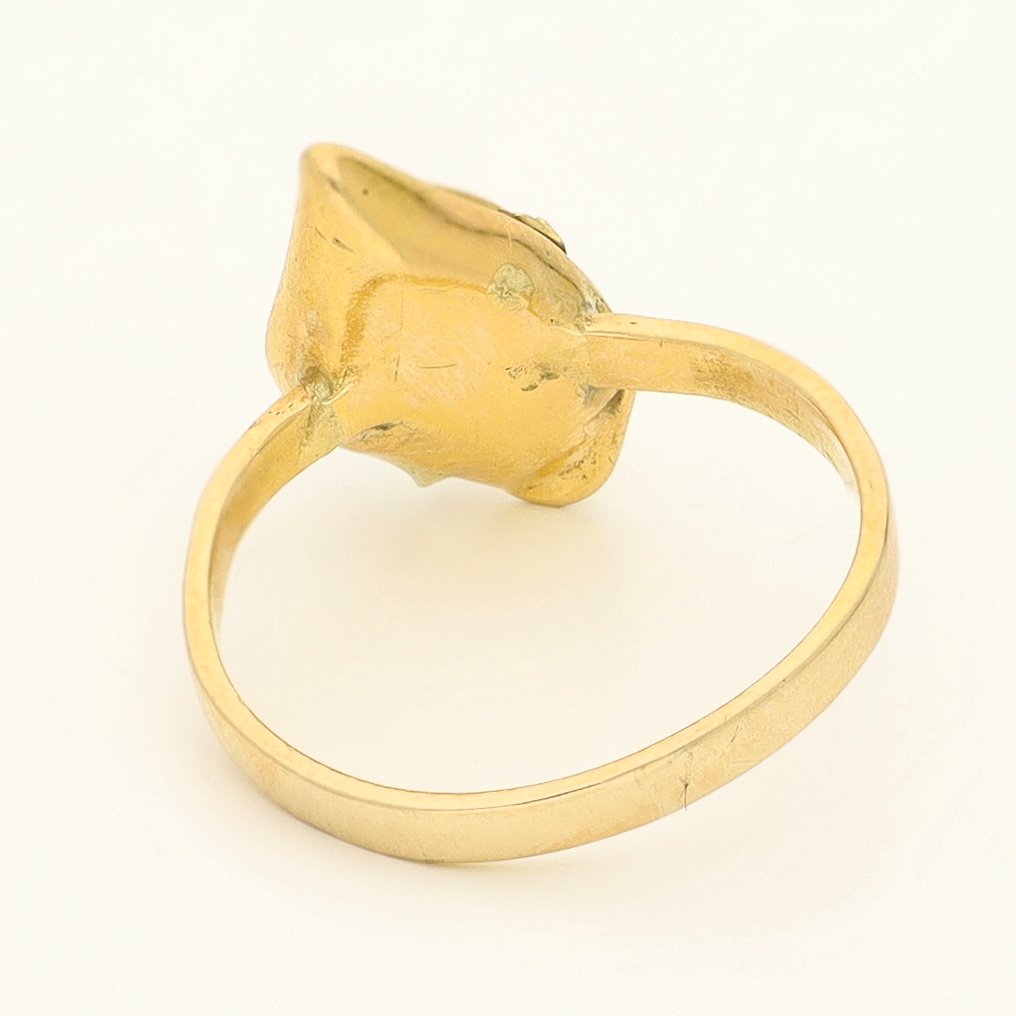 Bague - 18 carats Or jaune - Perle #3.2