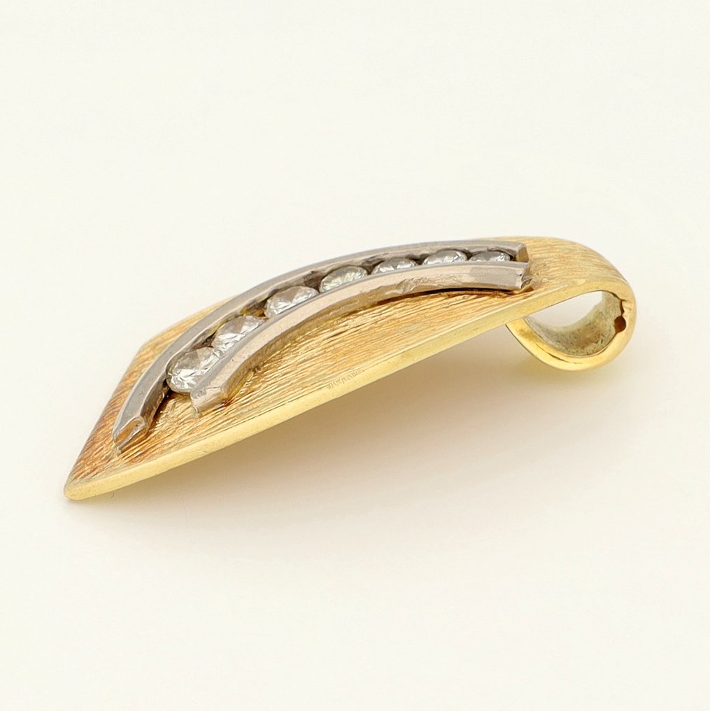 吊坠 - 18K包金 黄金, 白金 钻石 (天然) #2.1