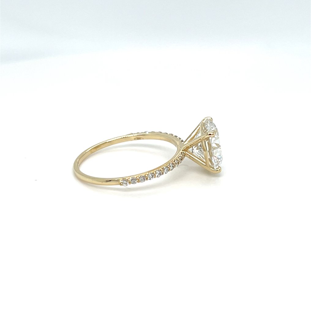 Nincs minimálár - Gyűrű - 14 kt. Sárga arany - 3.02ct. tw. Gyémánt (Laboratóriumban előállított) - Gyémánt #3.2
