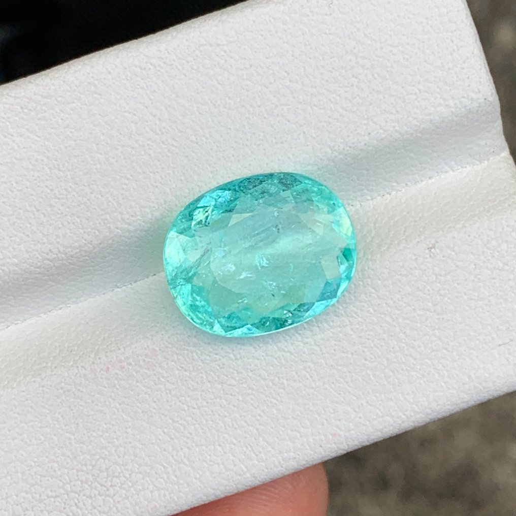 1 pcs  蓝色 帕拉伊巴碧玺  - 5.77 ct - 美国宝石研究院（GIA） - Natural Paraiba #1.0