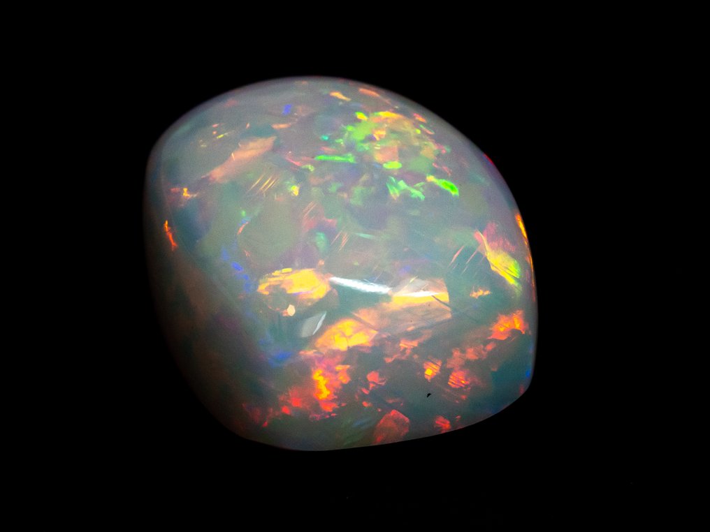 没有保留价 蛋白石  - 69.88 ct - 安特卫普宝石报告（GRA） - 白色的变色效果 #1.0