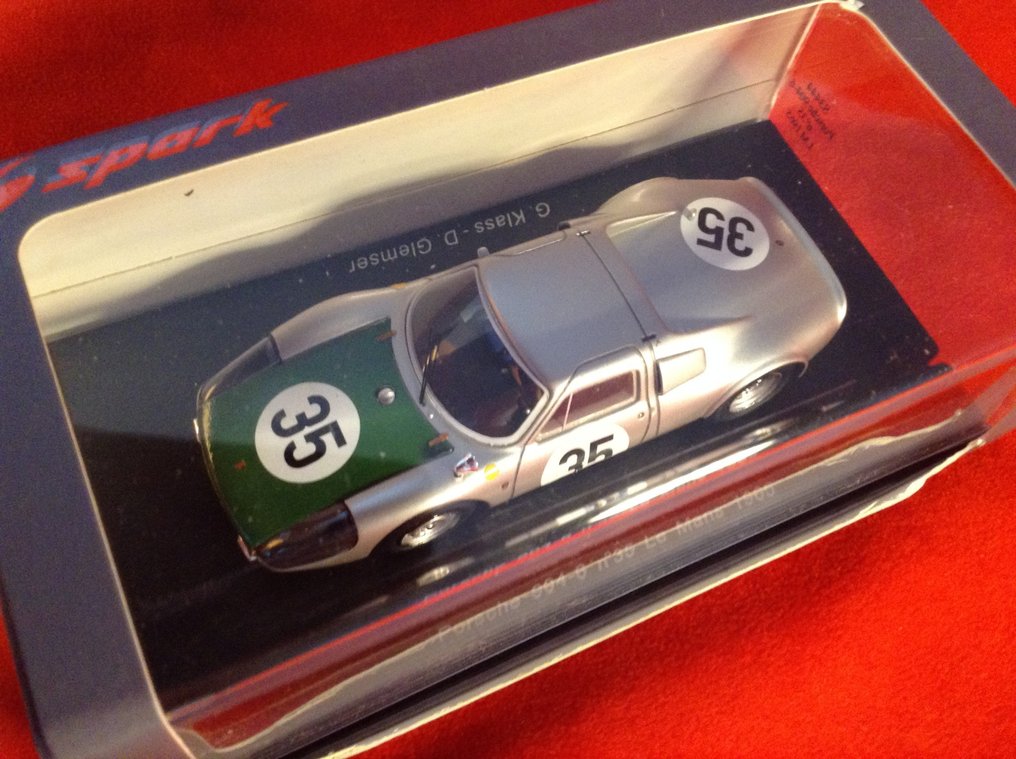 Spark 1:43 - Rennwagenmodell - ref. #S3444 Porsche 904/6 Sport 24h Le Mans 1965 #35 Günther Klass/Dieter Glemser - Ausgezeichnete Qualität - Limitierte Auflage - Heute schwer zu finden. #2.1