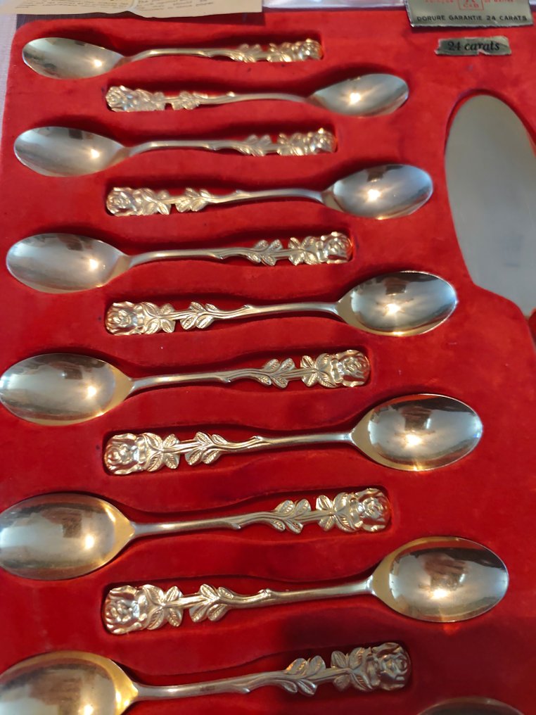 Fabiora - 12件餐具套裝 (32) - 鋼, 鍍金 #3.2