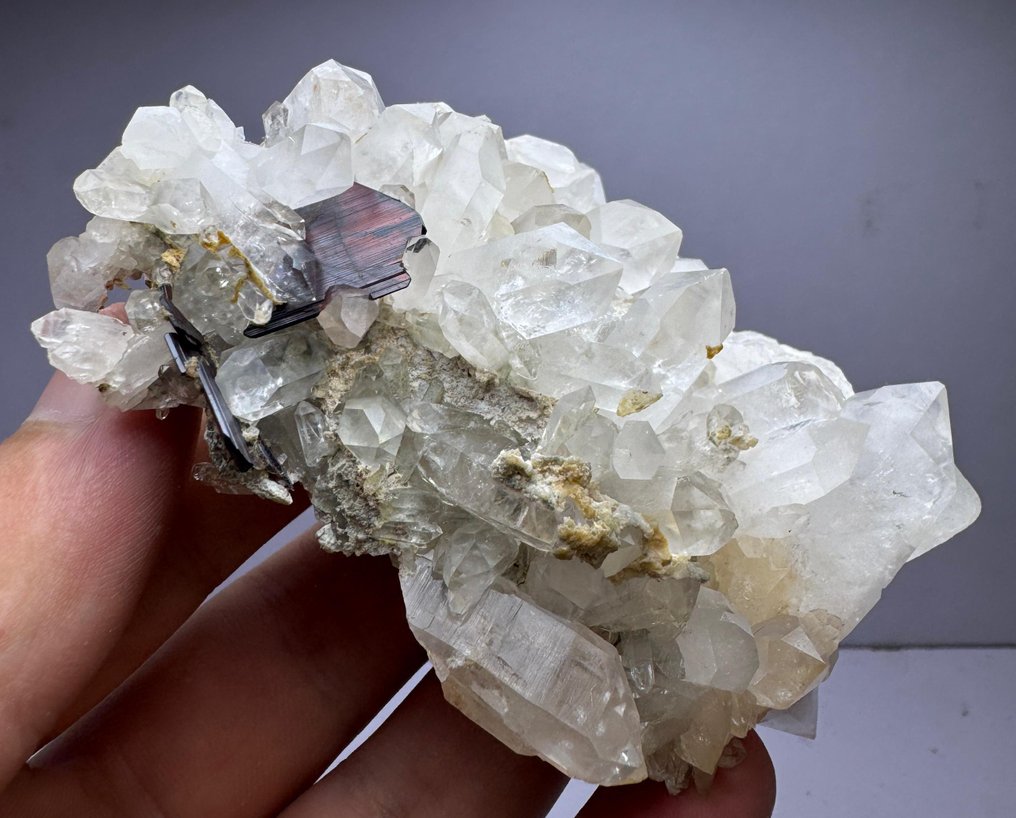 Κορυφαίο Red Phantom Brookite Κρύσταλλοι στη μήτρα - Ύψος: 43 mm - Πλάτος: 100 mm- 210 g - (1) #2.1