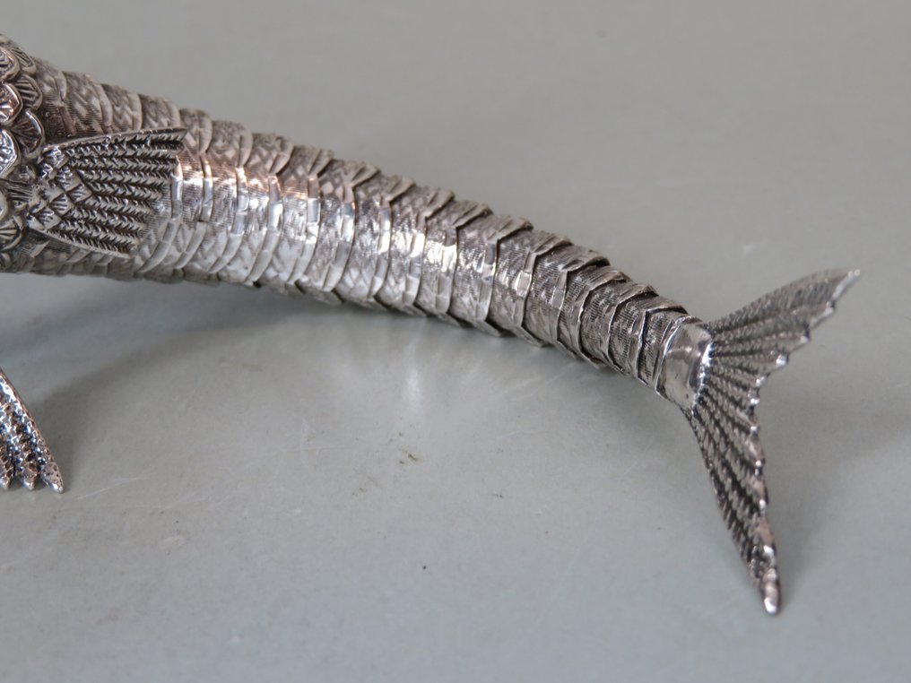 Roof(vis) met scherpe tanden - Centrotavola - .915 argento #3.2