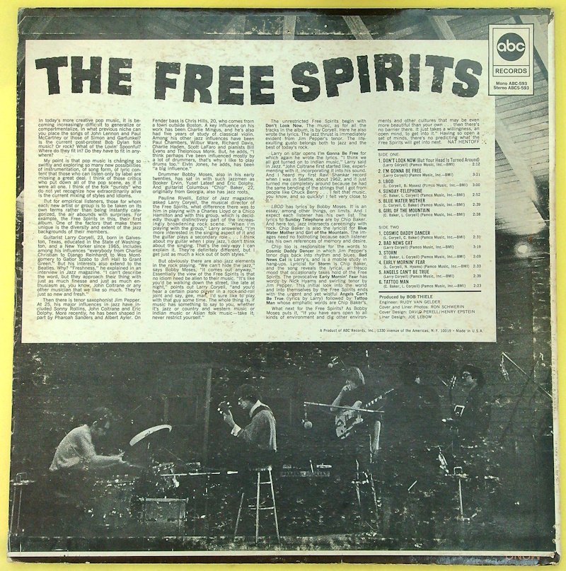 The Free Spirits (Larry Coryell) - Out of Sight and Sound - LP Album (stand-alone item) - Stereo - 1967 #1.0