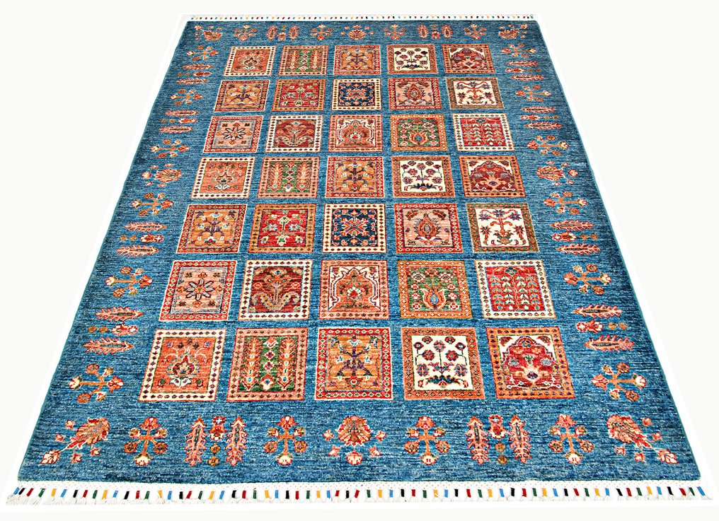 Afghan, Ziegler Kazak, Håndknyttet klassisk Ariana Bakhtiari tæppe af høj kvalitet med premium uld - Tæppe - 206 cm - 156 cm - Traditionelt håndlavet tæppe #1.0