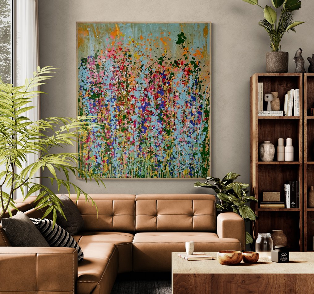 Jane Grieco - Camino de flores - Tableau, unique, format XXL. #2.1