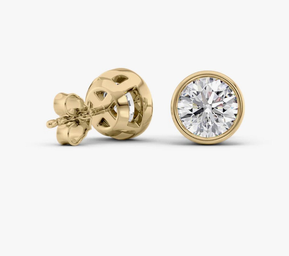 Sans prix de réserve - Boucles d'oreilles cloutées - 14 carats Or jaune - 1.40ct. tw. Diamant (Naturelle) - Diamant - Boucles d'oreilles à clous 1,40 CT #1.0