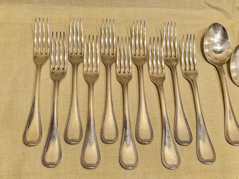 Christofle - Servizio di posate per 12 (47) - Malmaison - Placcato argento #1.0