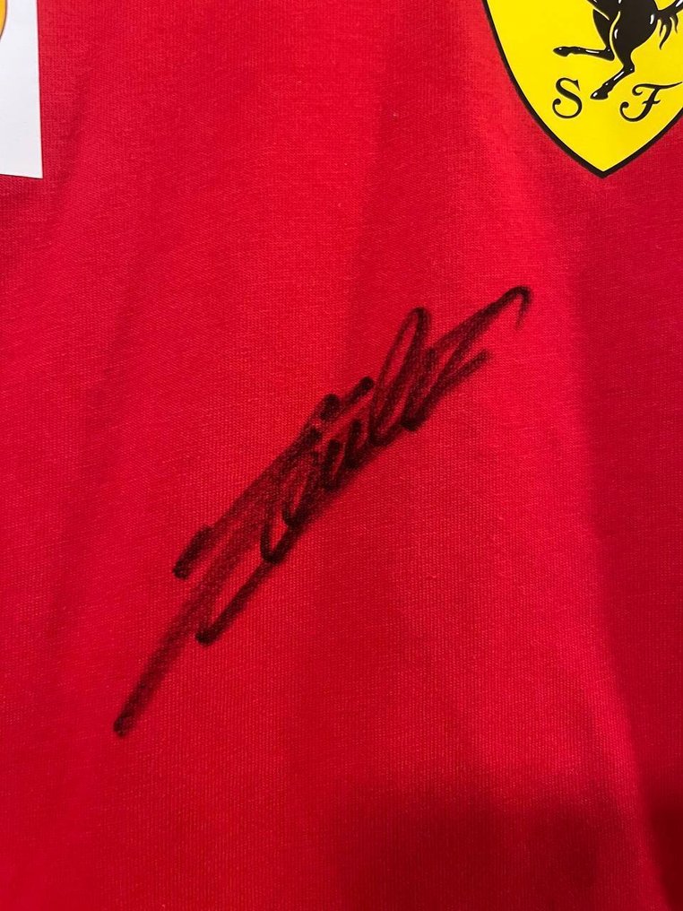 Ferrari - Charles Leclerc - Carlos Sainz Autographed - Μπλουζάκι #3.2