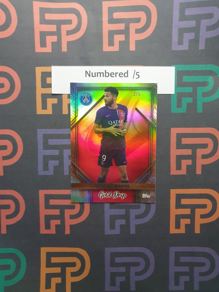 2023/24 Topps Gold Drip Gonalo Ramos Carta seriada, Edición limitada, Carta/cromo Parallel - 5 Card - Excelente (EX) #1.0