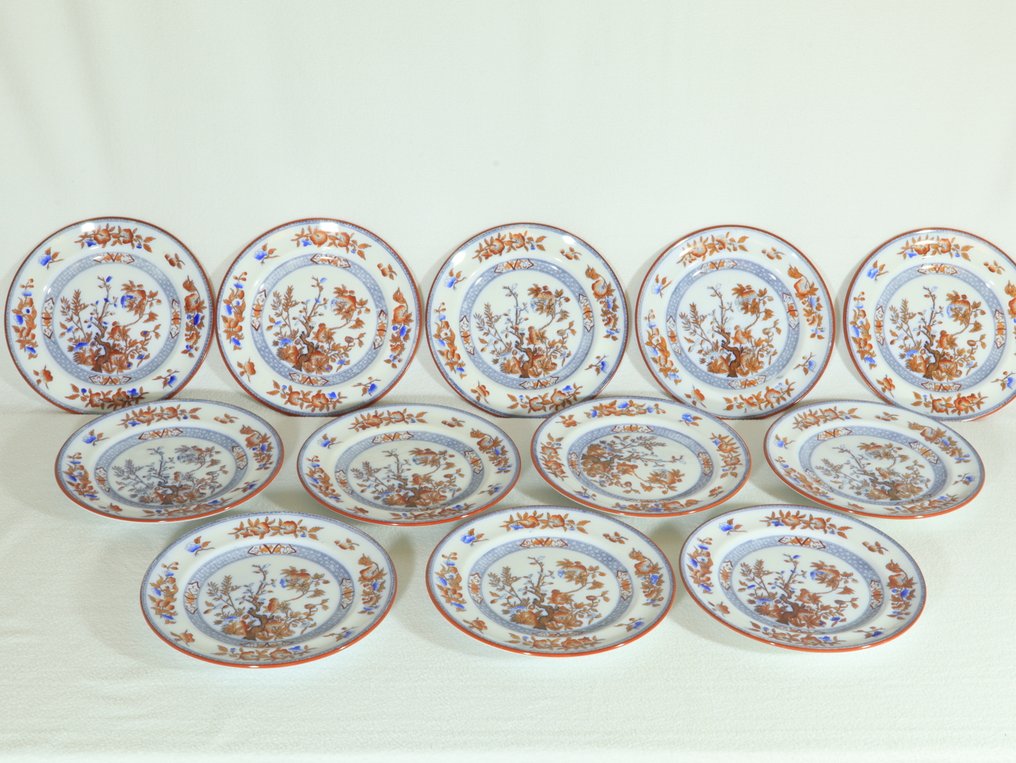 Petrus Regout - Piatto grande da portata (12) - Cedra - Porcellana color crema - Servizio da 12 piatti #1.0